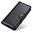 Samsung Galaxy A02s用手帳型 レザーケース スタンド カバー M12L サムスン ブラック