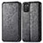 Samsung Galaxy A02s用手帳型 レザーケース スタンド パターン カバー S01D サムスン ブラック