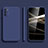 Samsung Galaxy A02s用360度 フルカバー極薄ソフトケース シリコンケース 耐衝撃 全面保護 バンパー サムスン ネイビー