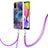 Samsung Galaxy A02s用シリコンケース ソフトタッチラバー バタフライ パターン カバー 携帯ストラップ YB7 サムスン 