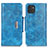 Samsung Galaxy A03用手帳型 レザーケース スタンド カバー N04P サムスン ブルー