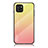 Samsung Galaxy A03用ハイブリットバンパーケース プラスチック 鏡面 虹 グラデーション 勾配色 カバー LS1 サムスン イエロー