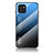 Samsung Galaxy A03用ハイブリットバンパーケース プラスチック 鏡面 虹 グラデーション 勾配色 カバー LS1 サムスン ネイビー