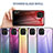 Samsung Galaxy A03用ハイブリットバンパーケース プラスチック 鏡面 虹 グラデーション 勾配色 カバー LS1 サムスン 