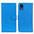 Samsung Galaxy A03 Core用手帳型 レザーケース スタンド カバー A03D サムスン ブルー