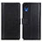 Samsung Galaxy A03 Core用手帳型 レザーケース スタンド カバー N02P サムスン ブラック