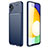 Samsung Galaxy A03 Core用シリコンケース ソフトタッチラバー ツイル カバー サムスン ネイビー