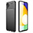 Samsung Galaxy A03 Core用シリコンケース ソフトタッチラバー ツイル カバー サムスン ブラック