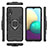 Samsung Galaxy A03 Core用ハイブリットバンパーケース プラスチック アンド指輪 マグネット式 サムスン 
