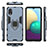 Samsung Galaxy A03 Core用ハイブリットバンパーケース プラスチック アンド指輪 マグネット式 サムスン 