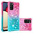 Samsung Galaxy A03s用シリコンケース ソフトタッチラバー ブリンブリン カバー S02 サムスン ピンク