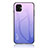 Samsung Galaxy A04E用ハイブリットバンパーケース プラスチック 鏡面 虹 グラデーション 勾配色 カバー LS1 サムスン ラベンダー