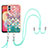 Samsung Galaxy A04E用シリコンケース ソフトタッチラバー バタフライ パターン カバー 携帯ストラップ YB3 サムスン カラフル