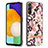 Samsung Galaxy A04s用シリコンケース ソフトタッチラバー バタフライ パターン カバー アンド指輪 Y06B サムスン ピンク