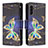 Samsung Galaxy A04s用手帳型 レザーケース スタンド パターン カバー B04F サムスン 