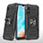 Samsung Galaxy A10e用ハイブリットバンパーケース プラスチック アンド指輪 マグネット式 MQ1 サムスン ブラック