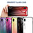 Samsung Galaxy A10e用ハイブリットバンパーケース プラスチック 鏡面 虹 グラデーション 勾配色 カバー LS1 サムスン 