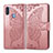 Samsung Galaxy A11用手帳型 レザーケース スタンド バタフライ 蝶 カバー サムスン ピンク