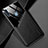 Samsung Galaxy A11用シリコンケース ソフトタッチラバー レザー柄 アンドマグネット式 サムスン ブラック