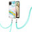 Samsung Galaxy A12 5G用シリコンケース ソフトタッチラバー バタフライ パターン カバー 携帯ストラップ Y05B サムスン カラフル