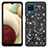 Samsung Galaxy A12 5G用ハイブリットバンパーケース ブリンブリン カバー 前面と背面 360度 フル JX1 サムスン ブラック