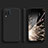 Samsung Galaxy A12 5G用360度 フルカバー極薄ソフトケース シリコンケース 耐衝撃 全面保護 バンパー S02 サムスン ブラック