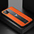 Samsung Galaxy A12 5G用シリコンケース ソフトタッチラバー レザー柄 アンドマグネット式 FL1 サムスン オレンジ