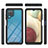 Samsung Galaxy A12 5G用360度 フルカバー ハイブリットバンパーケース クリア透明 プラスチック カバー YB1 サムスン 