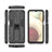 Samsung Galaxy A12 5G用ハイブリットバンパーケース スタンド プラスチック 兼シリコーン カバー マグネット式 T04 サムスン 