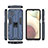 Samsung Galaxy A12 5G用ハイブリットバンパーケース スタンド プラスチック 兼シリコーン カバー マグネット式 T02 サムスン 