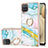 Samsung Galaxy A12用シリコンケース ソフトタッチラバー バタフライ パターン カバー アンド指輪 Y05B サムスン カラフル