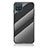 Samsung Galaxy A12用ハイブリットバンパーケース プラスチック 鏡面 虹 グラデーション 勾配色 カバー LS2 サムスン ブラック