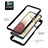 Samsung Galaxy A12用360度 フルカバー ハイブリットバンパーケース クリア透明 プラスチック カバー YB1 サムスン 