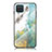 Samsung Galaxy A12用ハイブリットバンパーケース プラスチック パターン 鏡面 カバー サムスン 