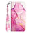 Samsung Galaxy A12 Nacho用手帳型 レザーケース スタンド パターン カバー Y05B サムスン ローズレッド