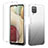 Samsung Galaxy A12 Nacho用前面と背面 360度 フルカバー 極薄ソフトケース シリコンケース 耐衝撃 全面保護 バンパー 勾配色 透明 YB2 サムスン ブラック