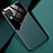 Samsung Galaxy A12 Nacho用シリコンケース ソフトタッチラバー レザー柄 アンドマグネット式 サムスン グリーン