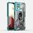 Samsung Galaxy A12 Nacho用ハイブリットバンパーケース プラスチック アンド指輪 マグネット式 J02S サムスン グリーン