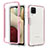 Samsung Galaxy A12 Nacho用360度 フルカバー ハイブリットバンパーケース クリア透明 プラスチック カバー JX1 サムスン ピンク