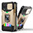 Samsung Galaxy A12 Nacho用ハイブリットバンパーケース プラスチック アンド指輪 マグネット式 QW3 サムスン ゴールド