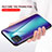Samsung Galaxy A12 Nacho用ハイブリットバンパーケース プラスチック 鏡面 虹 グラデーション 勾配色 カバー LS2 サムスン 