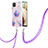 Samsung Galaxy A12 Nacho用シリコンケース ソフトタッチラバー バタフライ パターン カバー 携帯ストラップ Y01B サムスン 