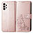 Samsung Galaxy A13 4G用手帳型 レザーケース スタンド 花 カバー サムスン ピンク