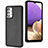 Samsung Galaxy A13 4G用ケース 高級感 手触り良いレザー柄 YB3 サムスン ブラック