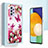 Samsung Galaxy A13 4G用シリコンケース ソフトタッチラバー バタフライ パターン カバー Y04B サムスン 