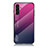 Samsung Galaxy A13 5G用ハイブリットバンパーケース プラスチック 鏡面 虹 グラデーション 勾配色 カバー LS1 サムスン ローズレッド