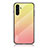 Samsung Galaxy A13 5G用ハイブリットバンパーケース プラスチック 鏡面 虹 グラデーション 勾配色 カバー LS1 サムスン イエロー