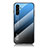 Samsung Galaxy A13 5G用ハイブリットバンパーケース プラスチック 鏡面 虹 グラデーション 勾配色 カバー LS1 サムスン ネイビー