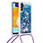 Samsung Galaxy A13 5G用シリコンケース ソフトタッチラバー ブリンブリン カバー 携帯ストラップ S03 サムスン 
