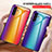 Samsung Galaxy A13 5G用ハイブリットバンパーケース プラスチック 鏡面 虹 グラデーション 勾配色 カバー LS2 サムスン 